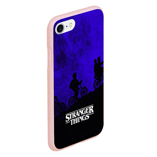 Чехол iPhone 7/8 матовый Stranger Things: Moon Biker / 3D-Светло-розовый – фото 2