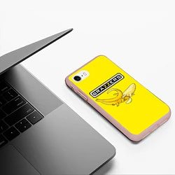 Чехол iPhone 7/8 матовый Brazzers: Yellow Banana, цвет: 3D-светло-розовый — фото 2