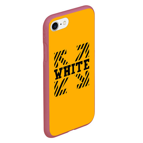 Чехол iPhone 7/8 матовый Off-White: Yellow Style / 3D-Малиновый – фото 2