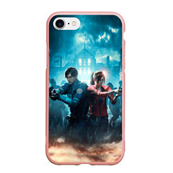 Чехол iPhone 7/8 матовый Resident Evil 2, цвет: 3D-светло-розовый