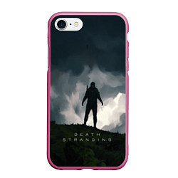 Чехол iPhone 7/8 матовый Death Stranding: One Soldier, цвет: 3D-малиновый