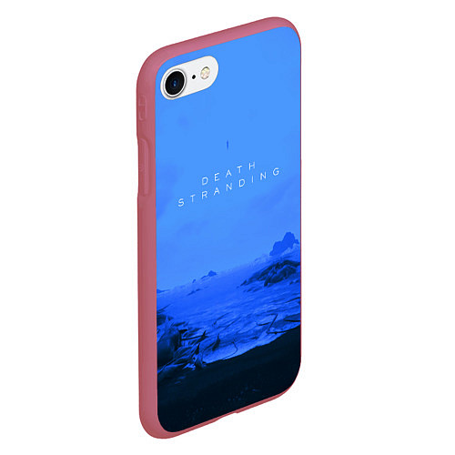 Чехол iPhone 7/8 матовый Death Stranding: Blue Heaven / 3D-Малиновый – фото 2
