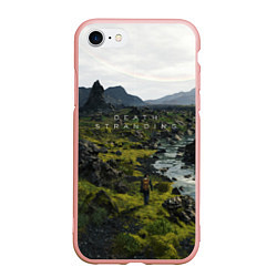 Чехол iPhone 7/8 матовый Death Stranding: Green World, цвет: 3D-светло-розовый