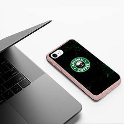 Чехол iPhone 7/8 матовый Anteiku coffee sturbucks, цвет: 3D-светло-розовый — фото 2