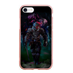 Чехол iPhone 7/8 матовый Убийца гоблинов - Рыцарь, цвет: 3D-светло-розовый
