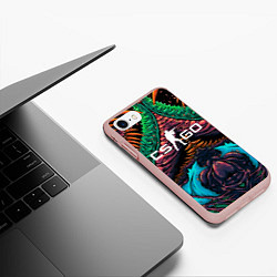 Чехол iPhone 7/8 матовый CS GO hyper beast skin, цвет: 3D-светло-розовый — фото 2