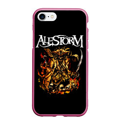 Чехол iPhone 7/8 матовый Alestorm: Flame Warrior, цвет: 3D-малиновый