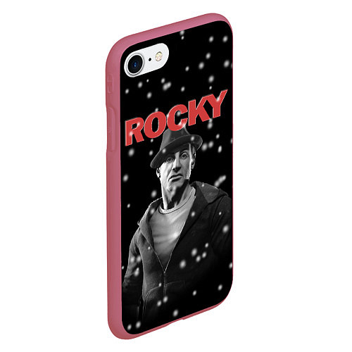 Чехол iPhone 7/8 матовый Old Rocky / 3D-Малиновый – фото 2