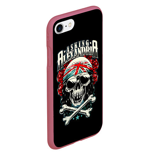 Чехол iPhone 7/8 матовый Asking Alexandria: Alone In A Room / 3D-Малиновый – фото 2