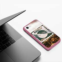 Чехол iPhone 7/8 матовый Places, цвет: 3D-малиновый — фото 2