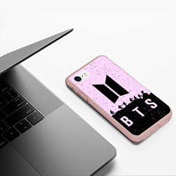 Чехол iPhone 7/8 матовый BTS Boys, цвет: 3D-светло-розовый — фото 2