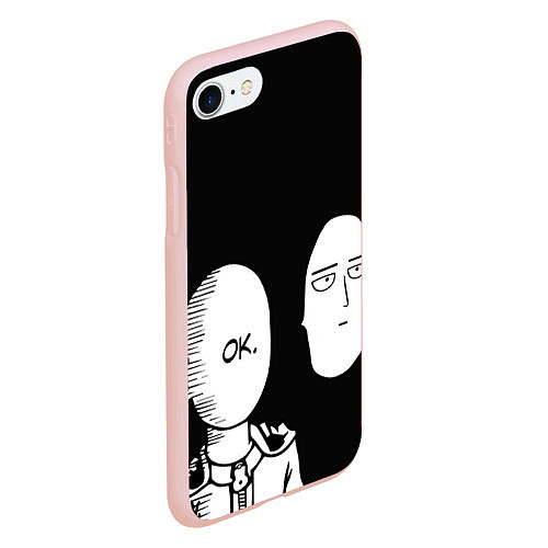 Чехол iPhone 7/8 матовый Saitama: One-Punch Man / 3D-Светло-розовый – фото 2