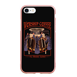 Чехол iPhone 7/8 матовый Worship Coffee