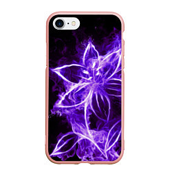 Чехол iPhone 7/8 матовый Цветок Тьмы, цвет: 3D-светло-розовый