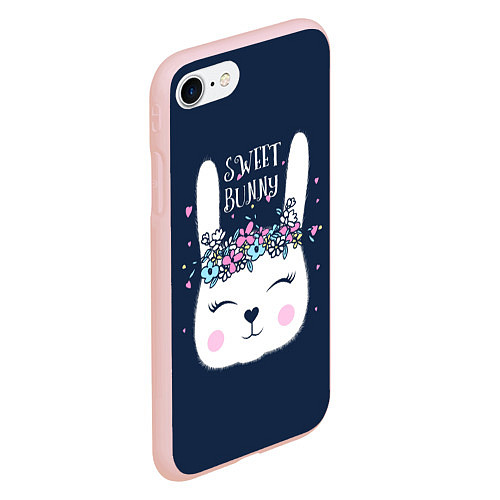 Чехол iPhone 7/8 матовый Sweet Bunny / 3D-Светло-розовый – фото 2