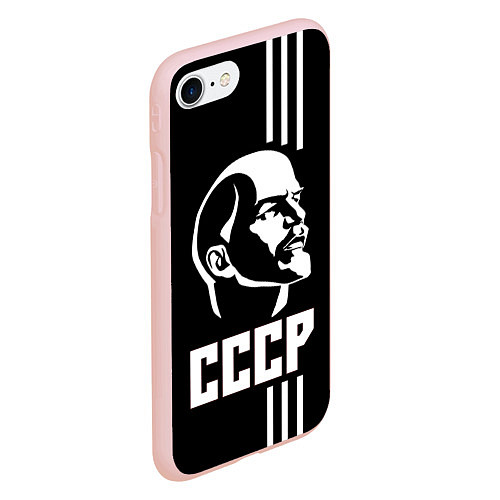 Чехол iPhone 7/8 матовый СССР Ленин / 3D-Светло-розовый – фото 2