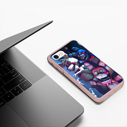 Чехол iPhone 7/8 матовый Five Nights at Freddys, цвет: 3D-светло-розовый — фото 2