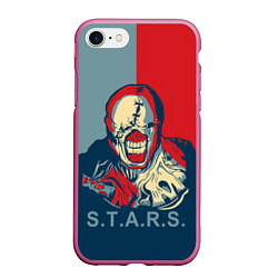 Чехол iPhone 7/8 матовый STARS, цвет: 3D-малиновый