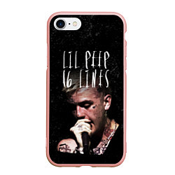 Чехол iPhone 7/8 матовый Lil Peep: 16 Lines, цвет: 3D-светло-розовый