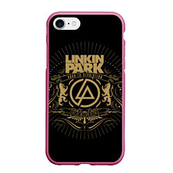 Чехол iPhone 7/8 матовый Linkin Park: Road to Revolution, цвет: 3D-малиновый