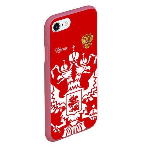 Чехол iPhone 7/8 матовый Red Russia / 3D-Малиновый – фото 2