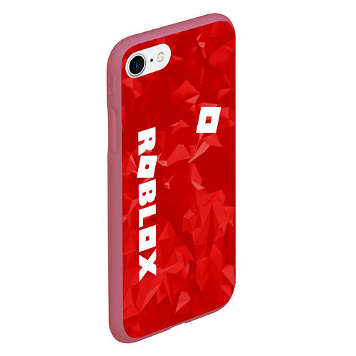 Чехол iPhone 7/8 матовый ROBLOX: Red Style / 3D-Малиновый – фото 2