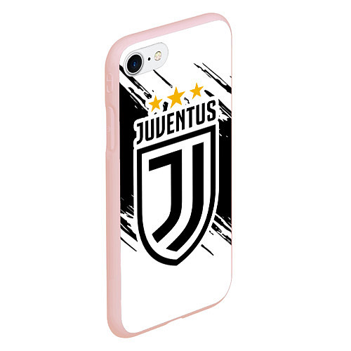 Чехол iPhone 7/8 матовый Juventus: 3 Stars / 3D-Светло-розовый – фото 2