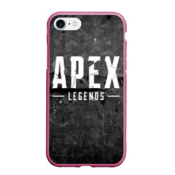 Чехол iPhone 7/8 матовый Apex Legends: Concrete Wall, цвет: 3D-малиновый