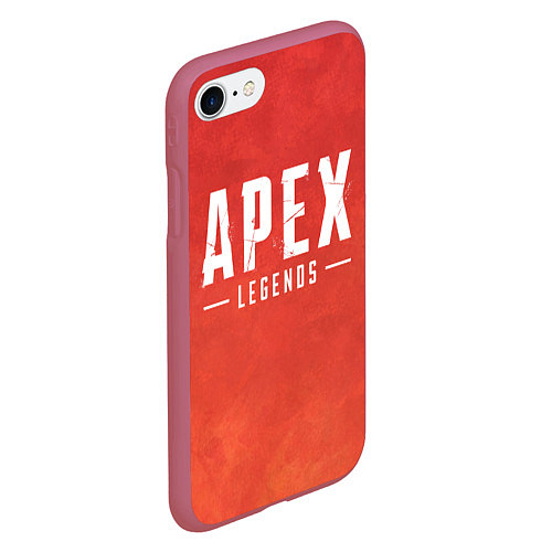 Чехол iPhone 7/8 матовый Apex Legends: Red Logo / 3D-Малиновый – фото 2