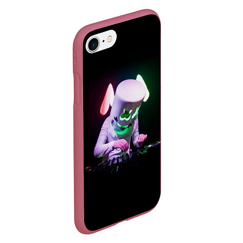 Чехол iPhone 7/8 матовый Marshmello: Disco for You / 3D-Малиновый – фото 2