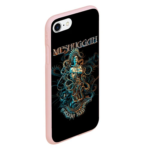 Чехол iPhone 7/8 матовый Meshuggah: Violent Sleep / 3D-Светло-розовый – фото 2