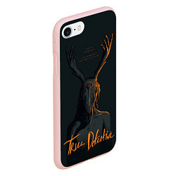 Чехол iPhone 7/8 матовый True Detective, цвет: 3D-светло-розовый — фото 2