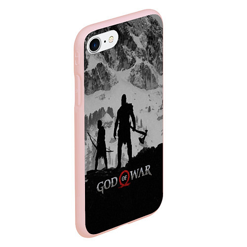 Чехол iPhone 7/8 матовый God of War: Grey Day / 3D-Светло-розовый – фото 2