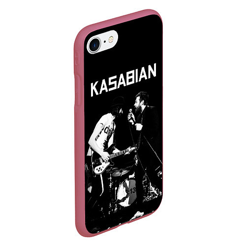 Чехол iPhone 7/8 матовый Kasabian Rock / 3D-Малиновый – фото 2