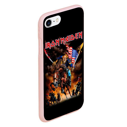 Чехол iPhone 7/8 матовый Iron Maiden: USA Warriors / 3D-Светло-розовый – фото 2