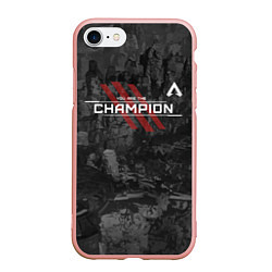 Чехол iPhone 7/8 матовый You Are The Champion, цвет: 3D-светло-розовый