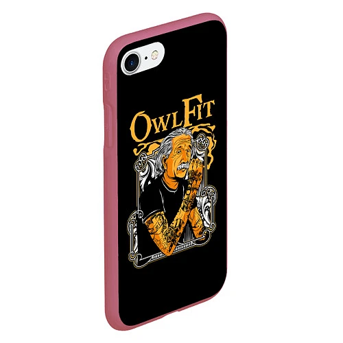 Чехол iPhone 7/8 матовый Owl Fit / 3D-Малиновый – фото 2