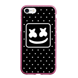 Чехол iPhone 7/8 матовый Marshmelo Black, цвет: 3D-малиновый