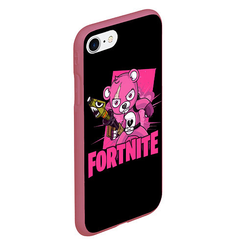 Чехол iPhone 7/8 матовый Fortnite / 3D-Малиновый – фото 2