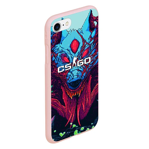 Чехол iPhone 7/8 матовый CS:GO Hyper Beast / 3D-Светло-розовый – фото 2