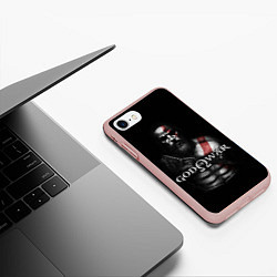 Чехол iPhone 7/8 матовый God of War, цвет: 3D-светло-розовый — фото 2