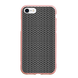 Чехол iPhone 7/8 матовый Кольчуга воина, цвет: 3D-светло-розовый