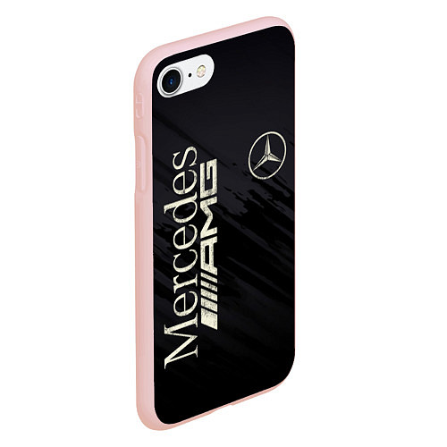 Чехол iPhone 7/8 матовый Mercedes AMG: Black Edition / 3D-Светло-розовый – фото 2