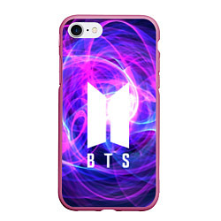 Чехол iPhone 7/8 матовый BTS: Violet Neon