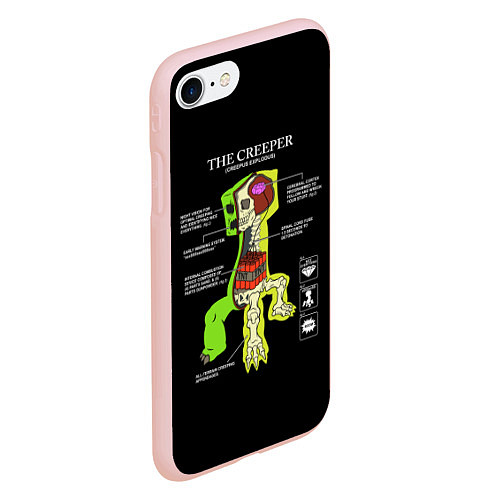 Чехол iPhone 7/8 матовый The Creeper / 3D-Светло-розовый – фото 2