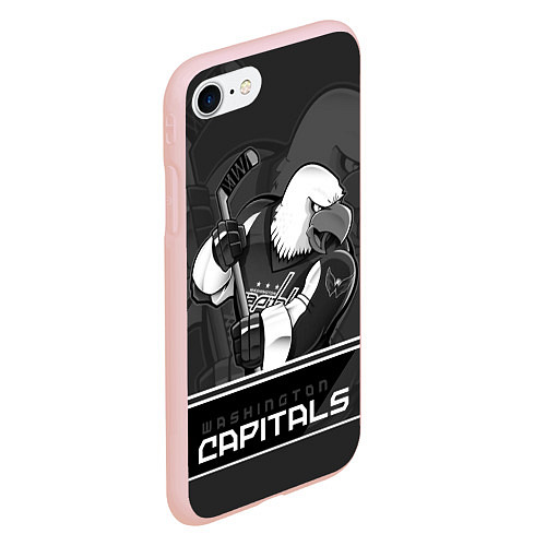 Чехол iPhone 7/8 матовый Washington Capitals: Mono / 3D-Светло-розовый – фото 2