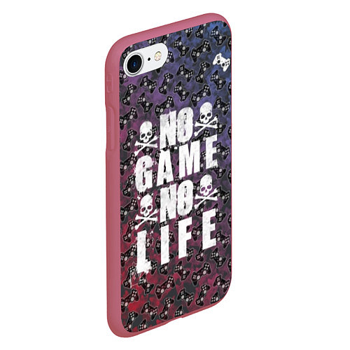 Чехол iPhone 7/8 матовый No Game No Life / 3D-Малиновый – фото 2