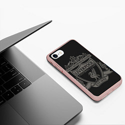 Чехол iPhone 7/8 матовый Liverpool - Classic Est 1892, цвет: 3D-светло-розовый — фото 2