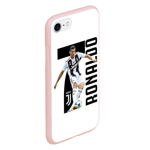 Чехол iPhone 7/8 матовый Ronaldo the best / 3D-Светло-розовый – фото 2