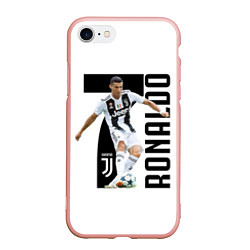 Чехол iPhone 7/8 матовый Ronaldo the best, цвет: 3D-светло-розовый